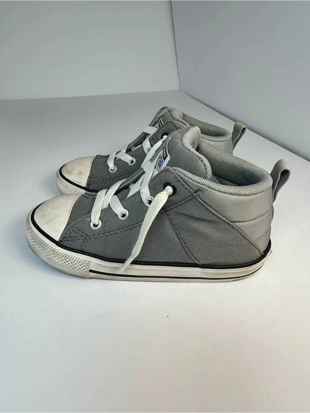 Converse Kids/Toddler Gray High-Top Canvas Sneakers Size 10